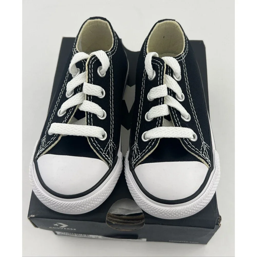 Converse Chuck Taylor All Star Infant Toddler Black Low Top Shoes US 6 NIB 7J235